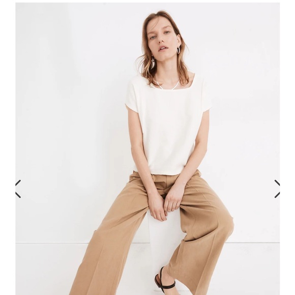 Ottoman Jacquard Square Neck Top Madewell - Picture 3 of 3